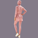 Modest 3 piece active wear with ruffles