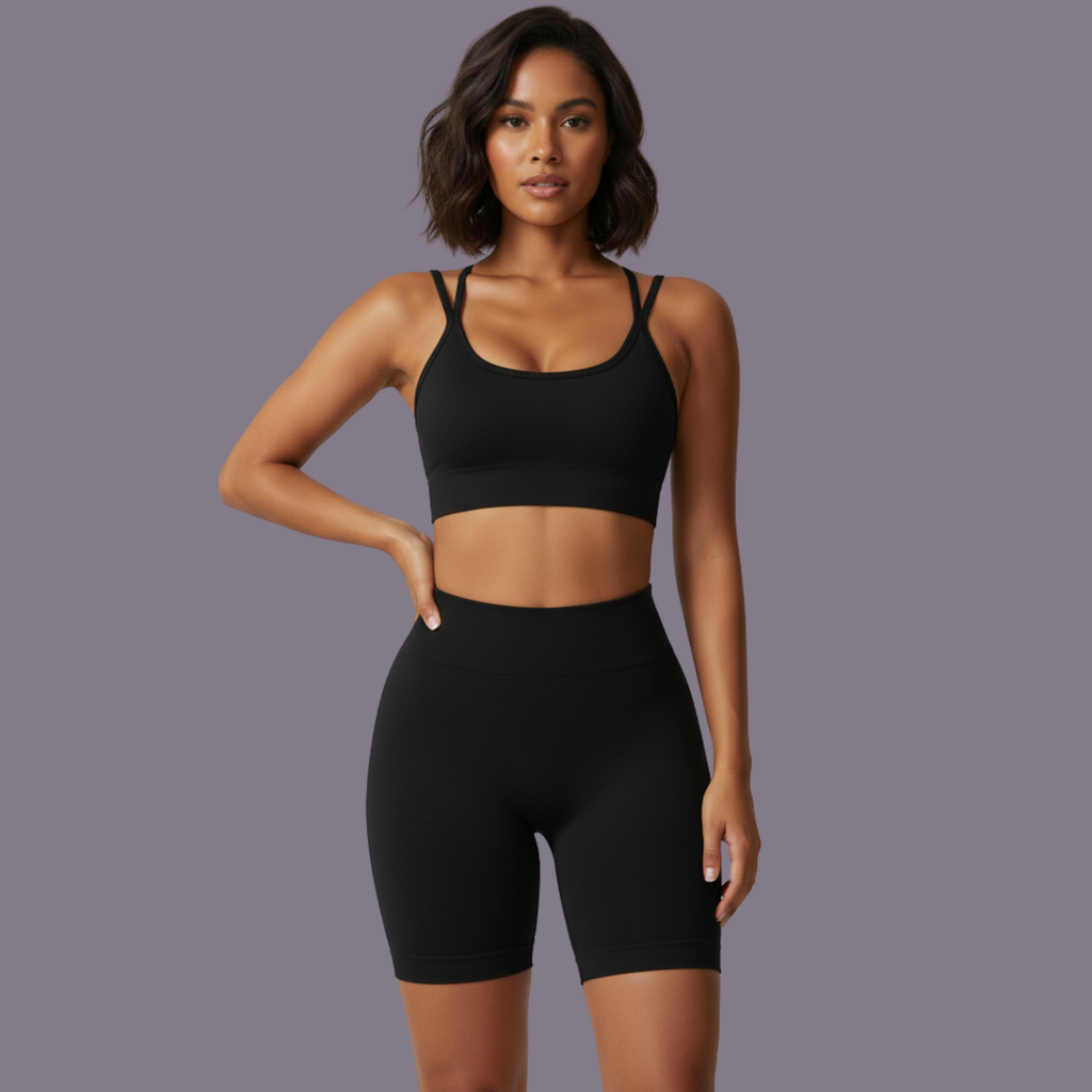 Vibrant Scrunch Shorts Black