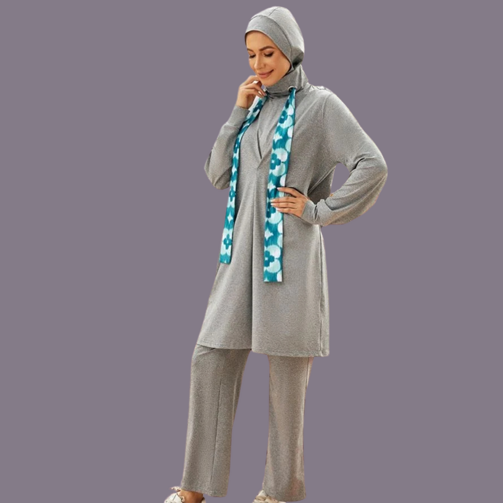 Modest 4 piece active wear with scarf