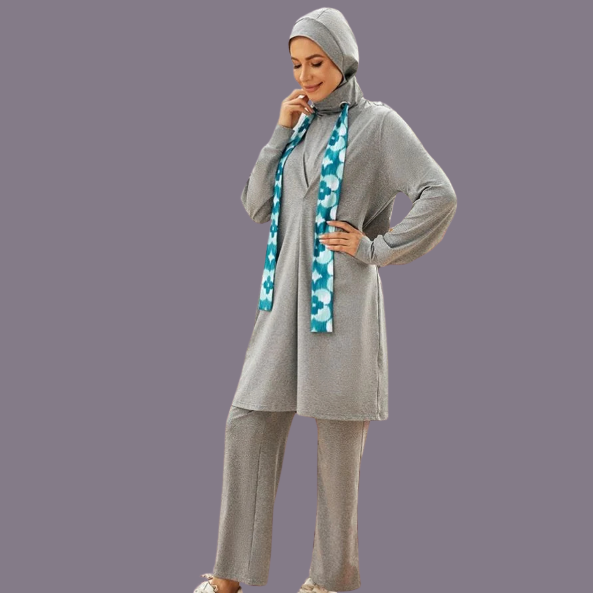 Modest 4 piece active wear with scarf