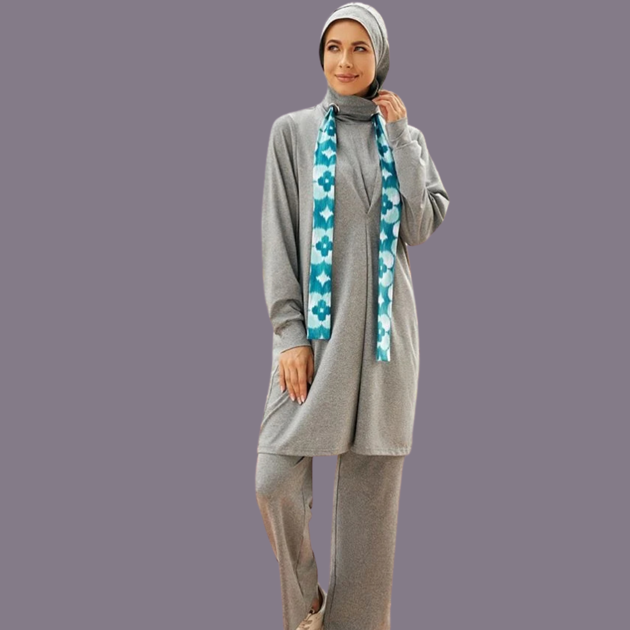 Modest 4 piece active wear with scarf