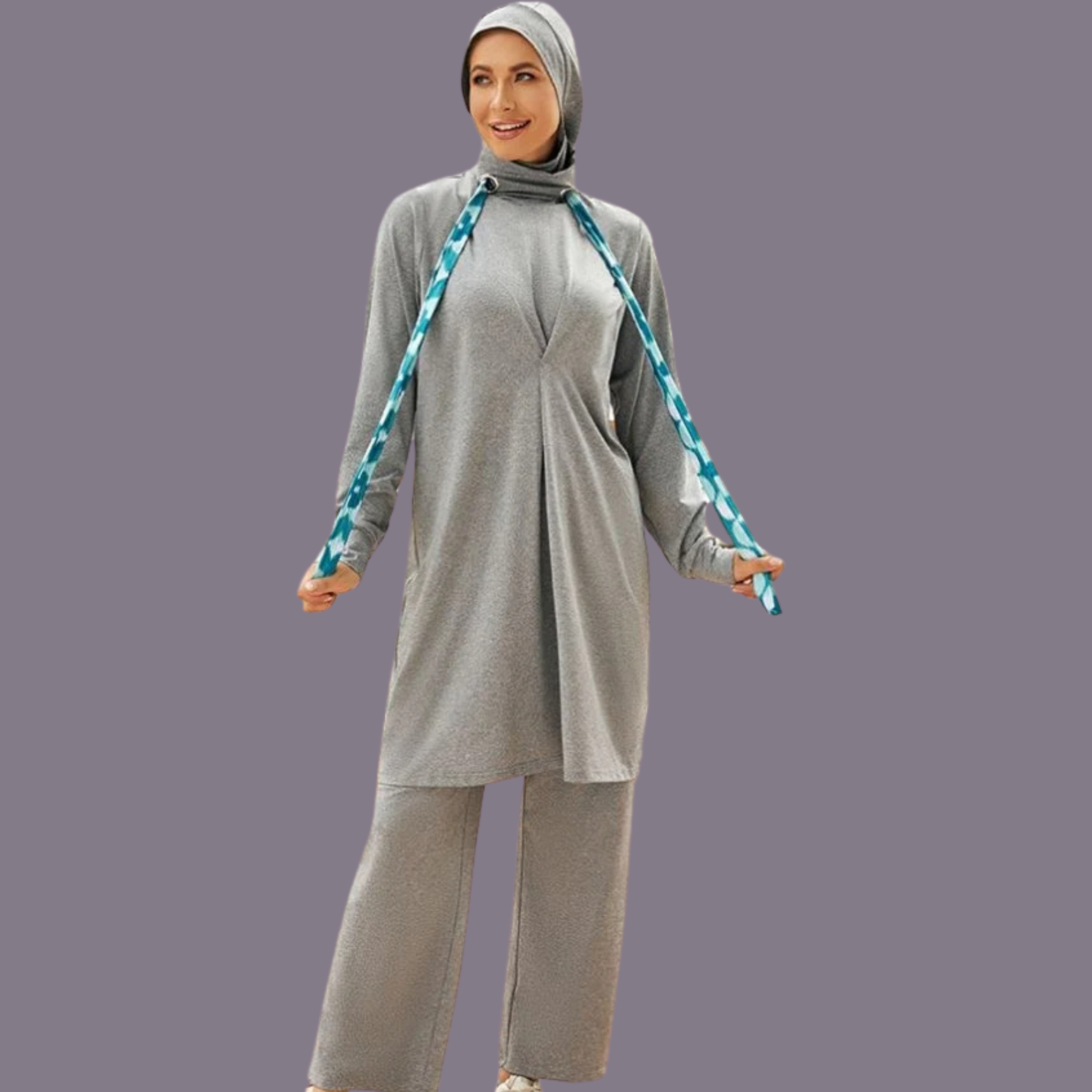 Modest 4 piece active wear with scarf