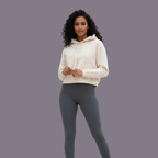 TDY Beige Crop Hoodie