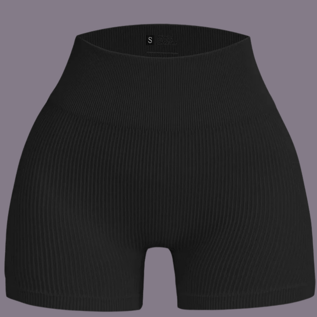 TDY Ribbed Shorts Black