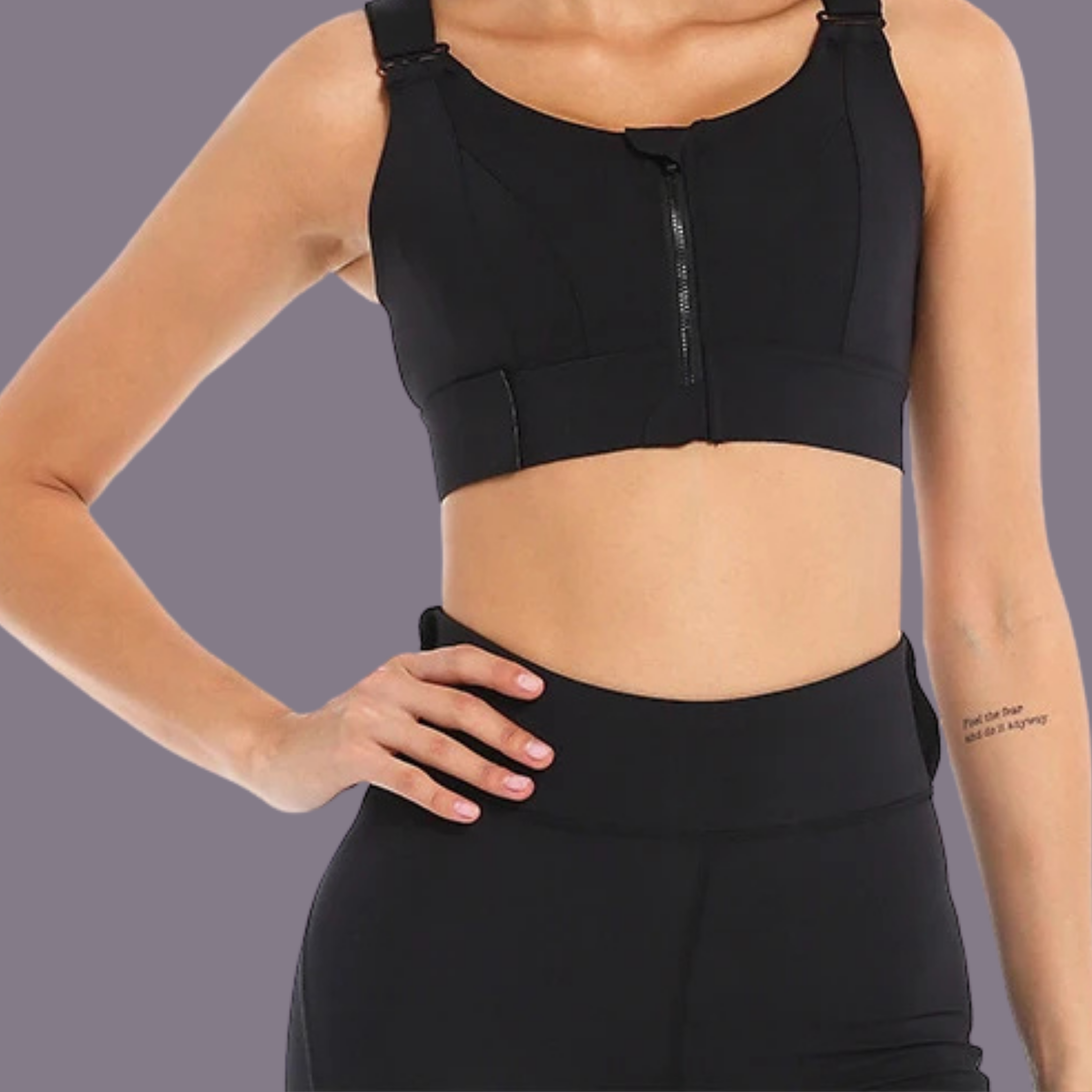 TDY Front Zip Adjustable Bra