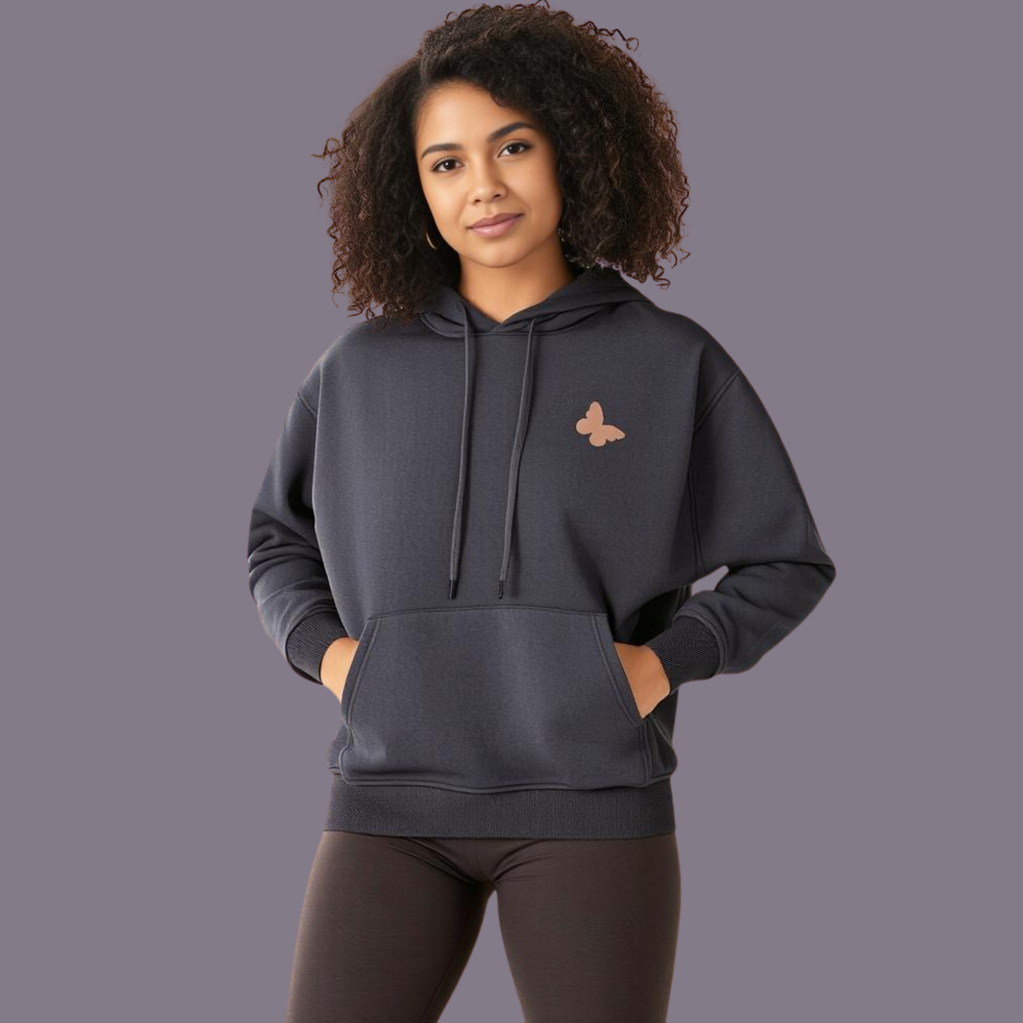 TDY Gray Butterfly Hoodie