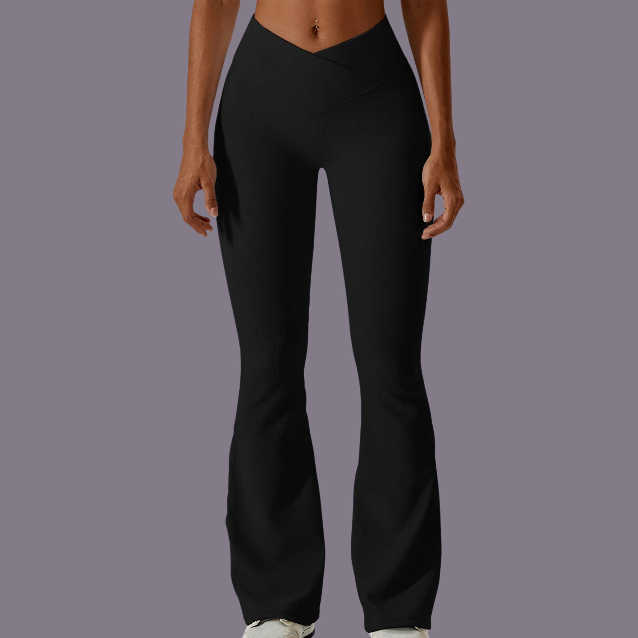 TDY Ribbed Flared Leggings