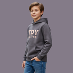 TDY Kids Hoodie Logo Gray