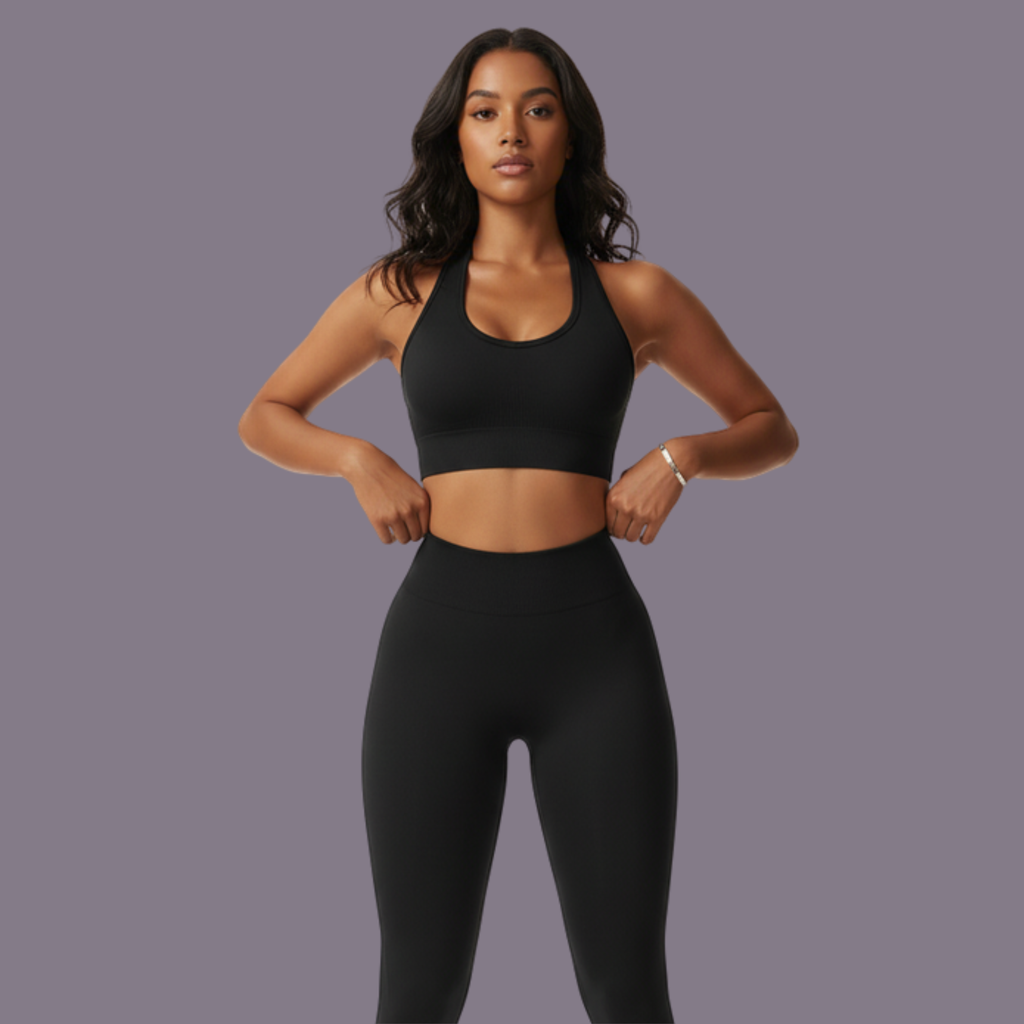 Vibrant Scrunch Leggings Black