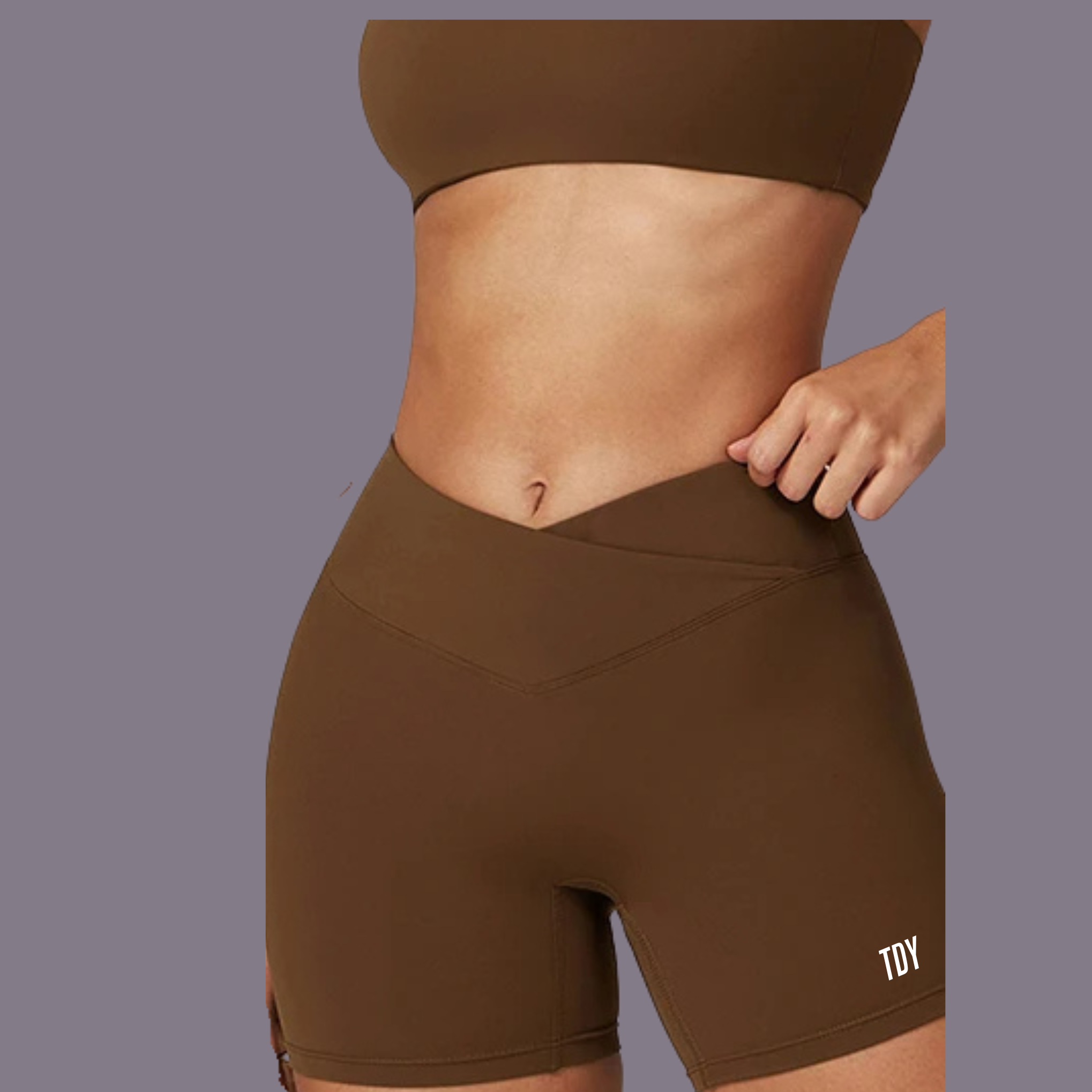 TDY Petite Scrunch Shorts with V front