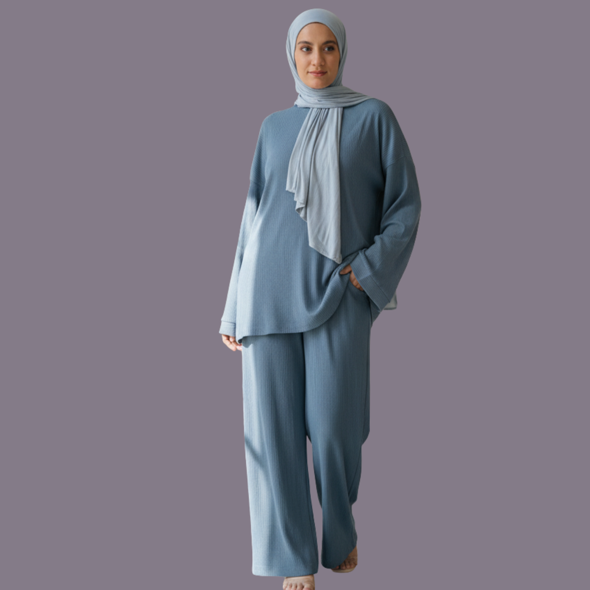 Modest Ribbed Loungewear