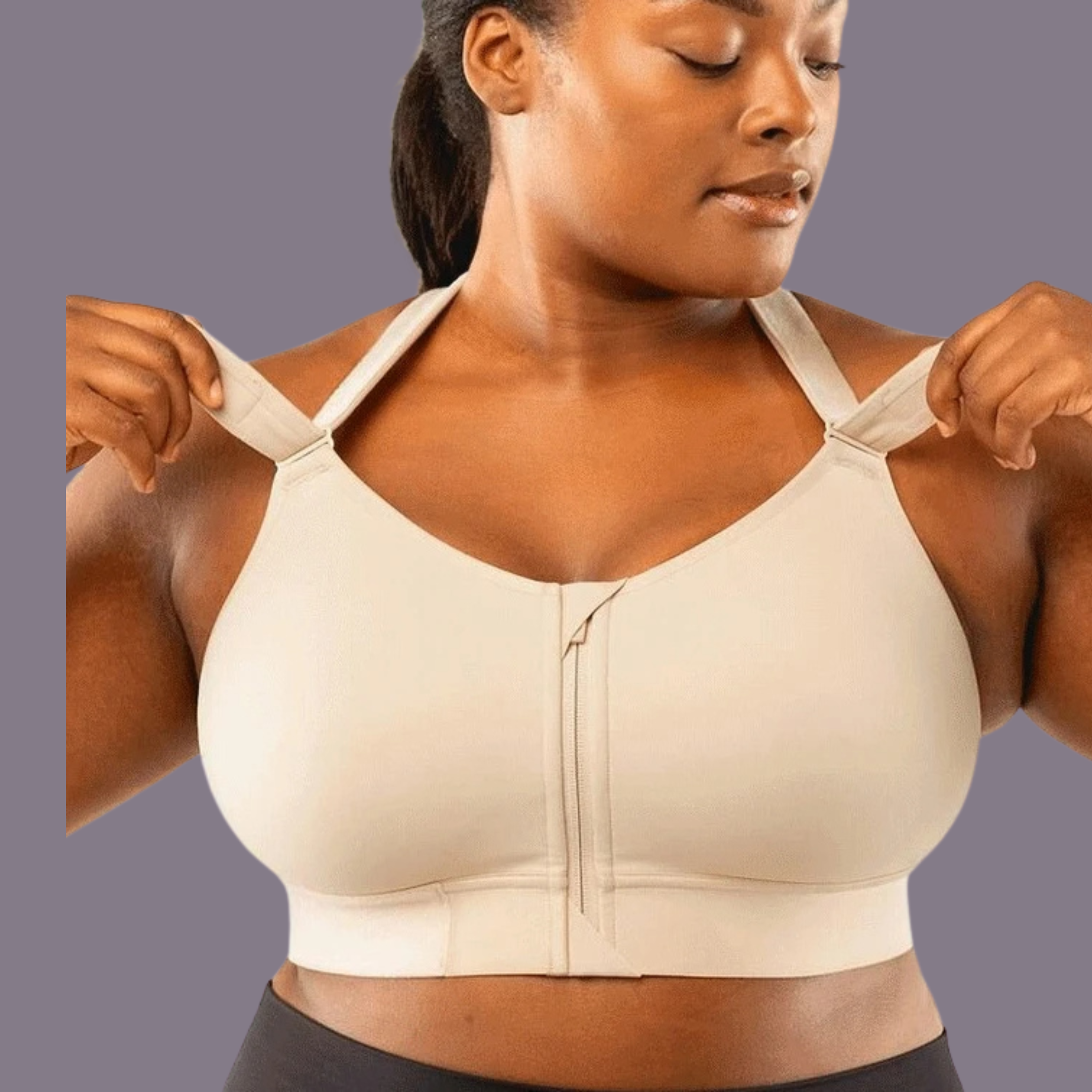 TDY Front Zip Adjustable Bra