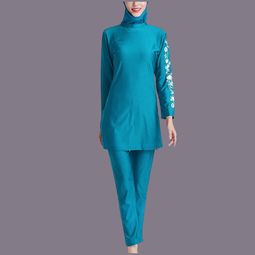 Modest Active Wear Bight Blue with Hijab