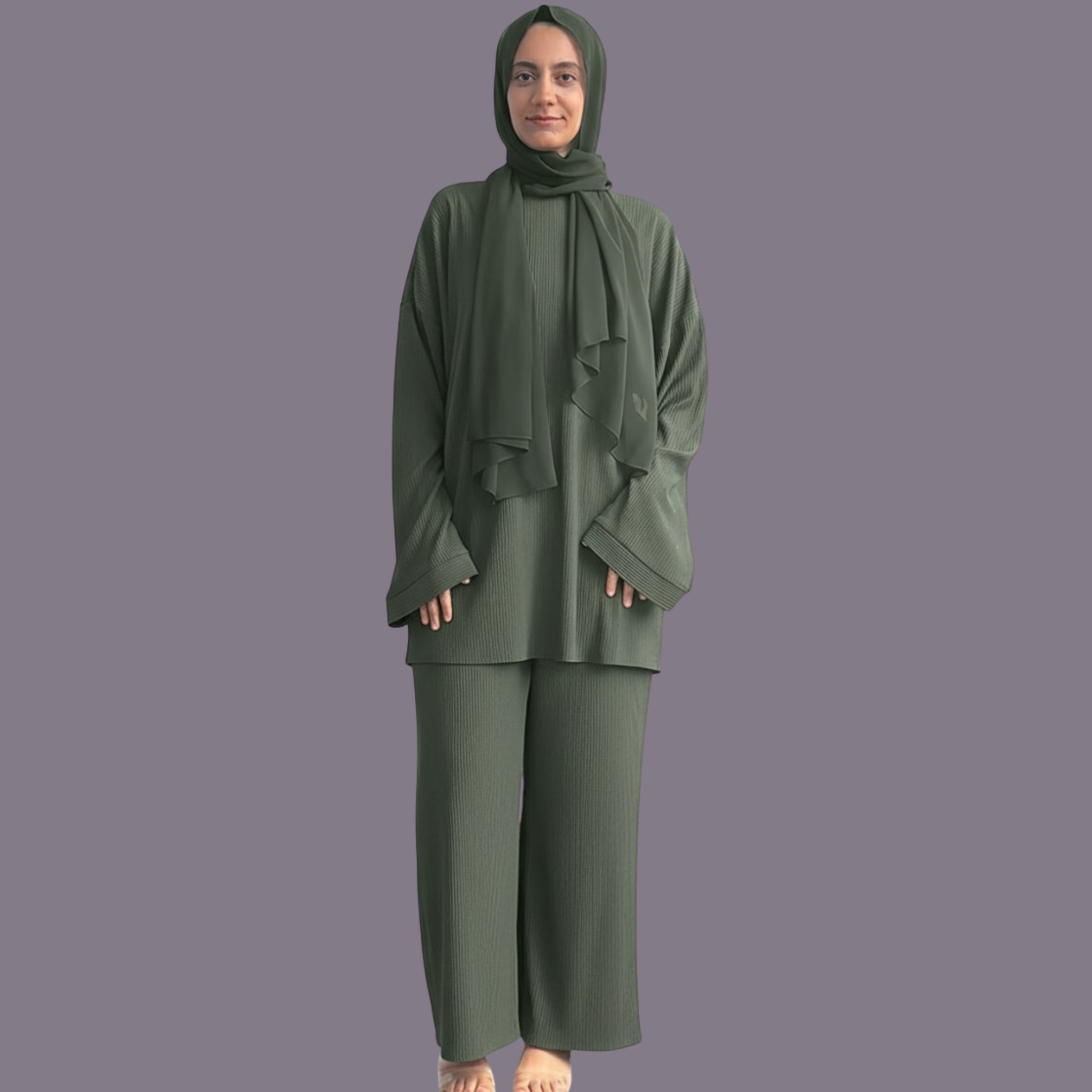 Modest Ribbed Loungewear