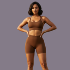 Vibrant Scrunch Shorts Olive Green