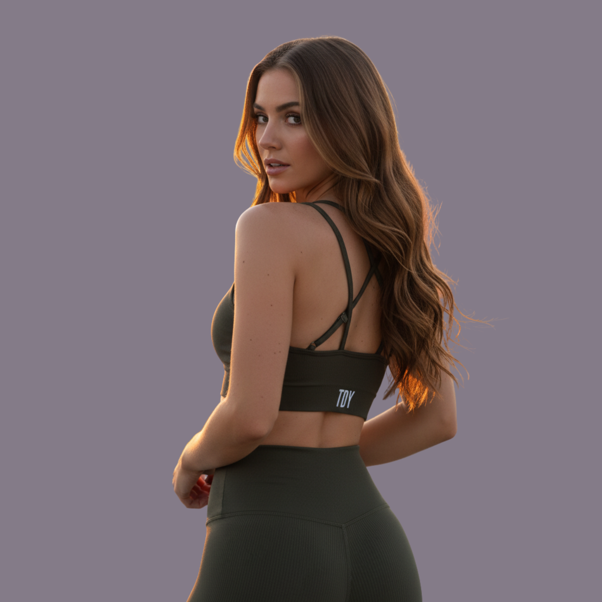 Vibrant Crop Top Olive Green