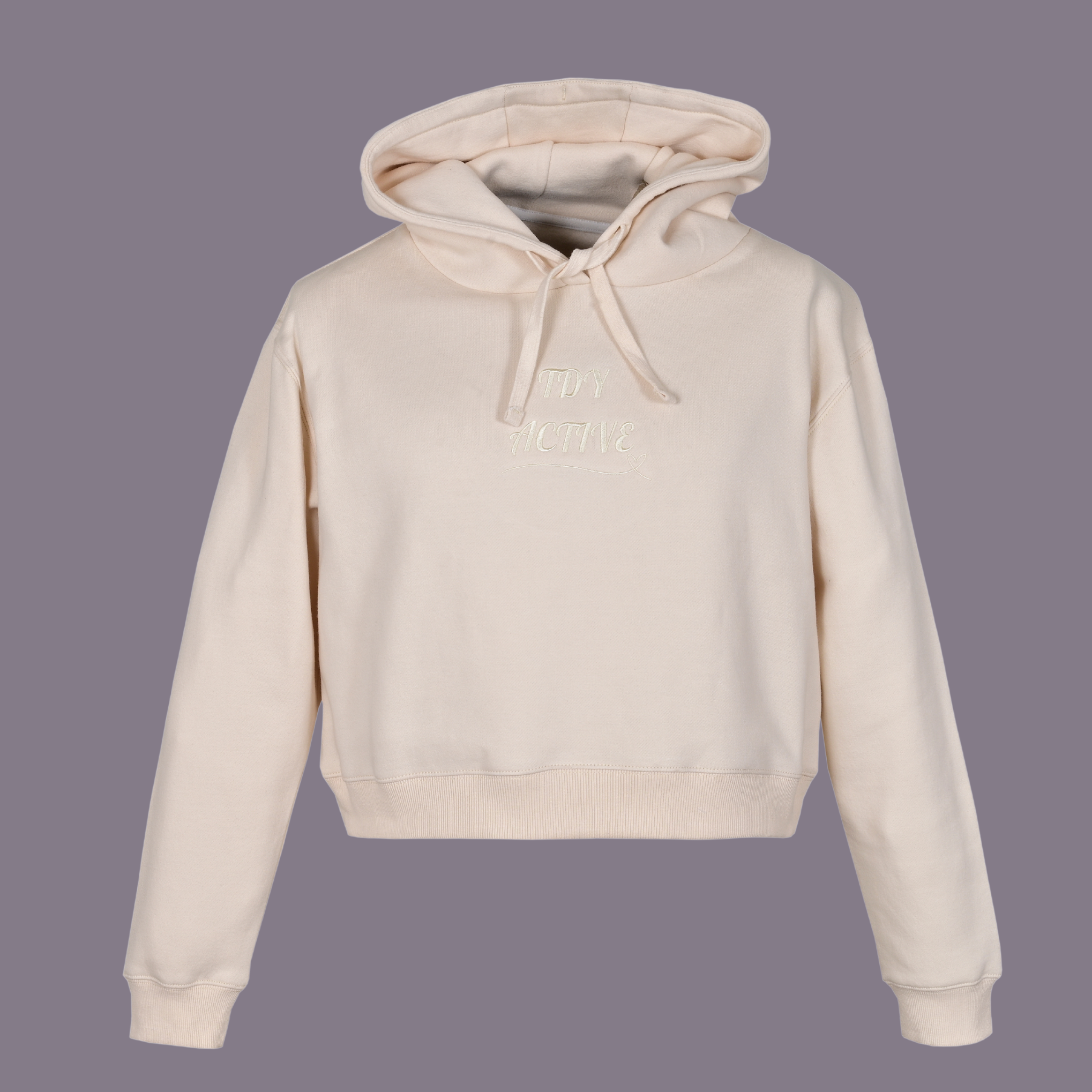 TDY Beige Crop Hoodie