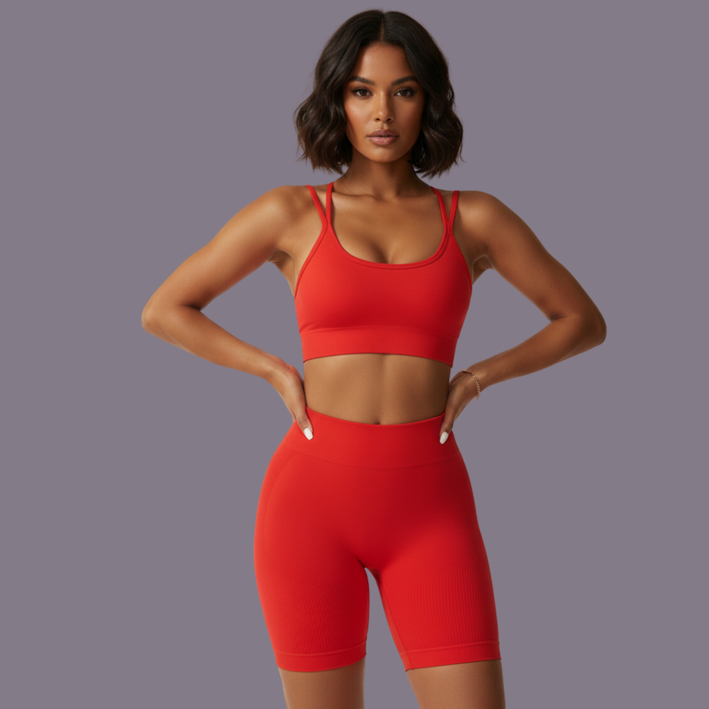 Vibrant Crop Top Red