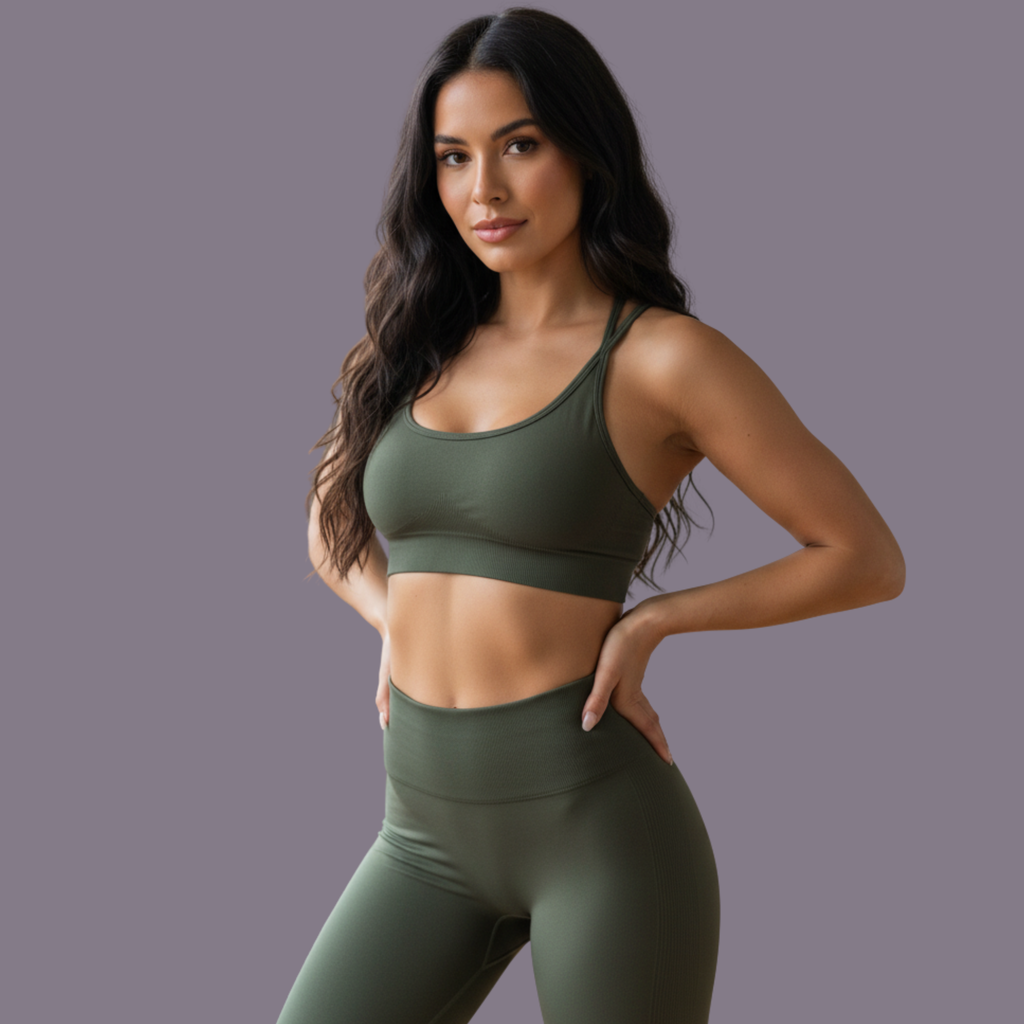 Vibrant Crop Top Olive Green