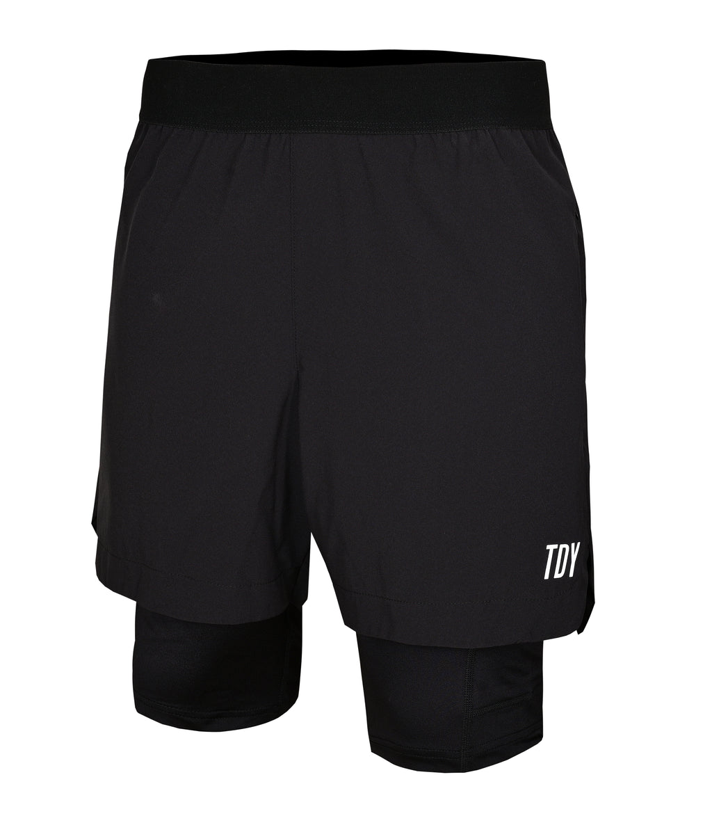 TDY Male Running Shorts 2 layer