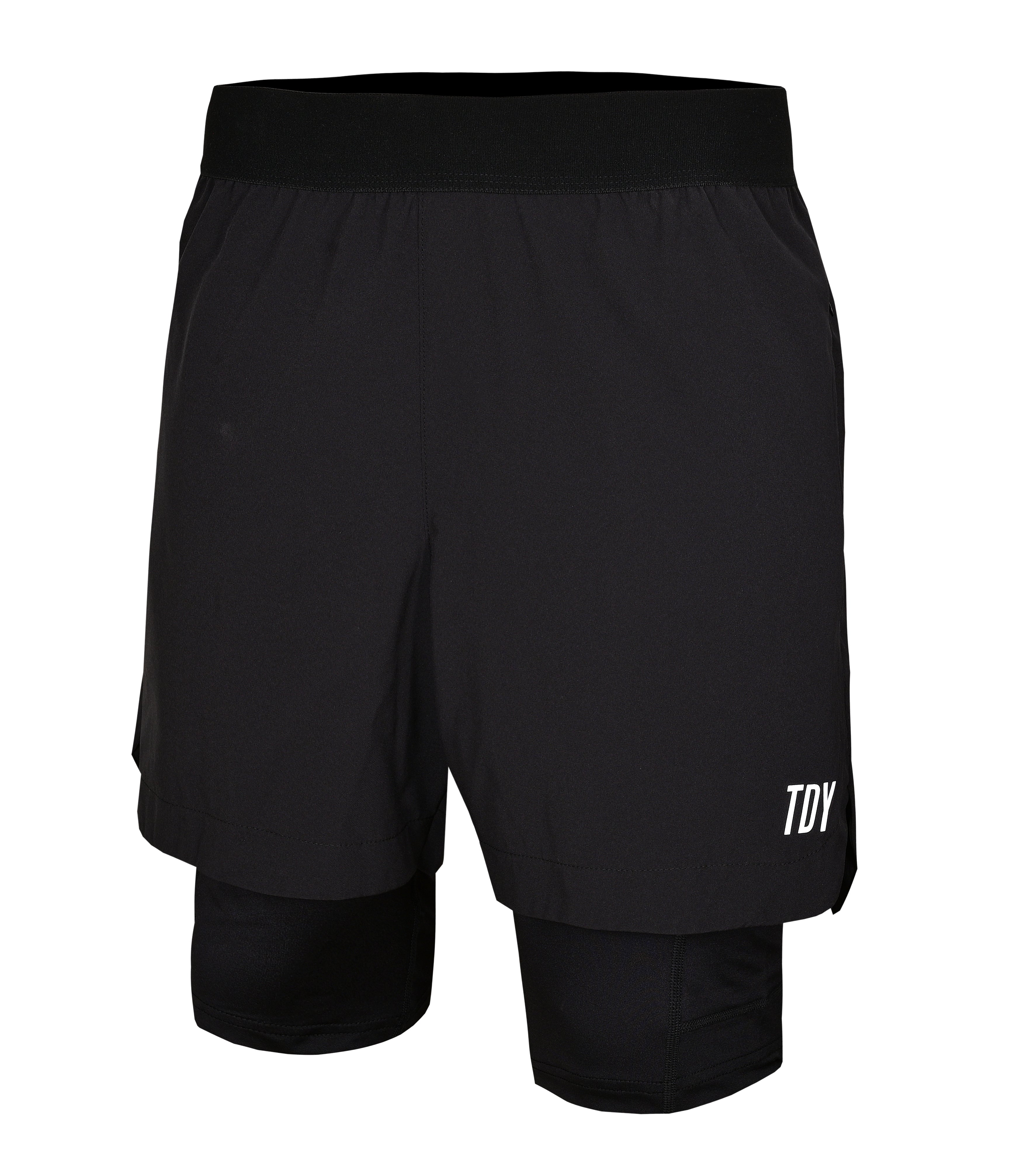 TDY Male Running Shorts 2 layer