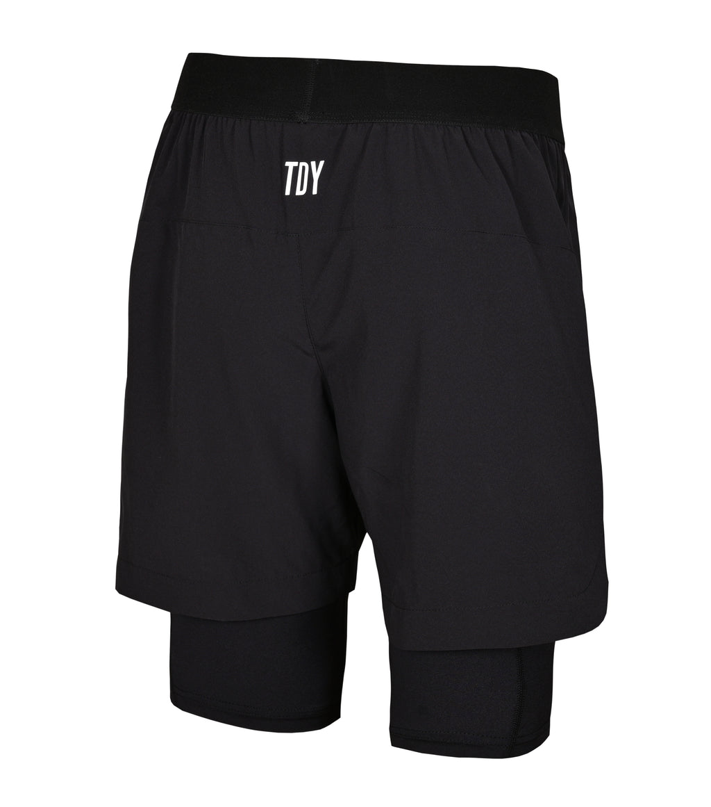TDY Male Running Shorts 2 layer