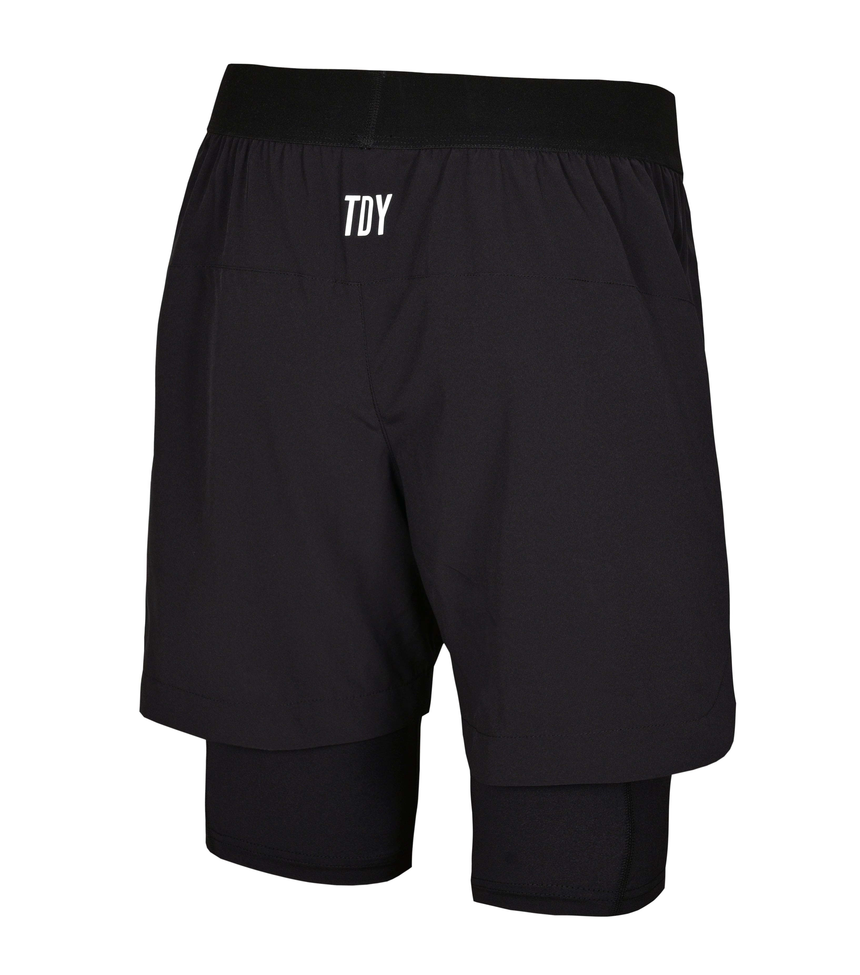TDY Male Running Shorts 2 layer