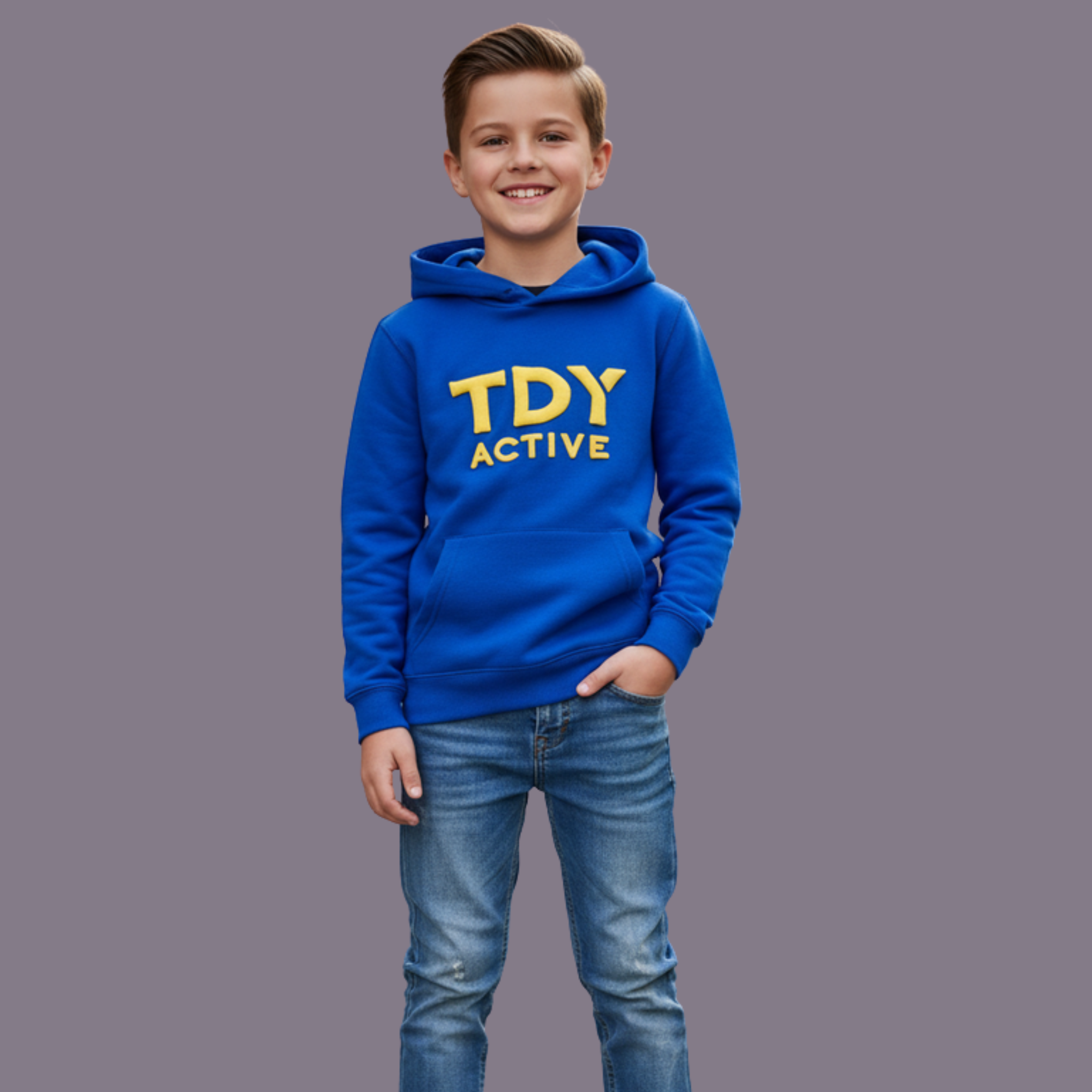 TDY Kids Hoodie Logo Blue